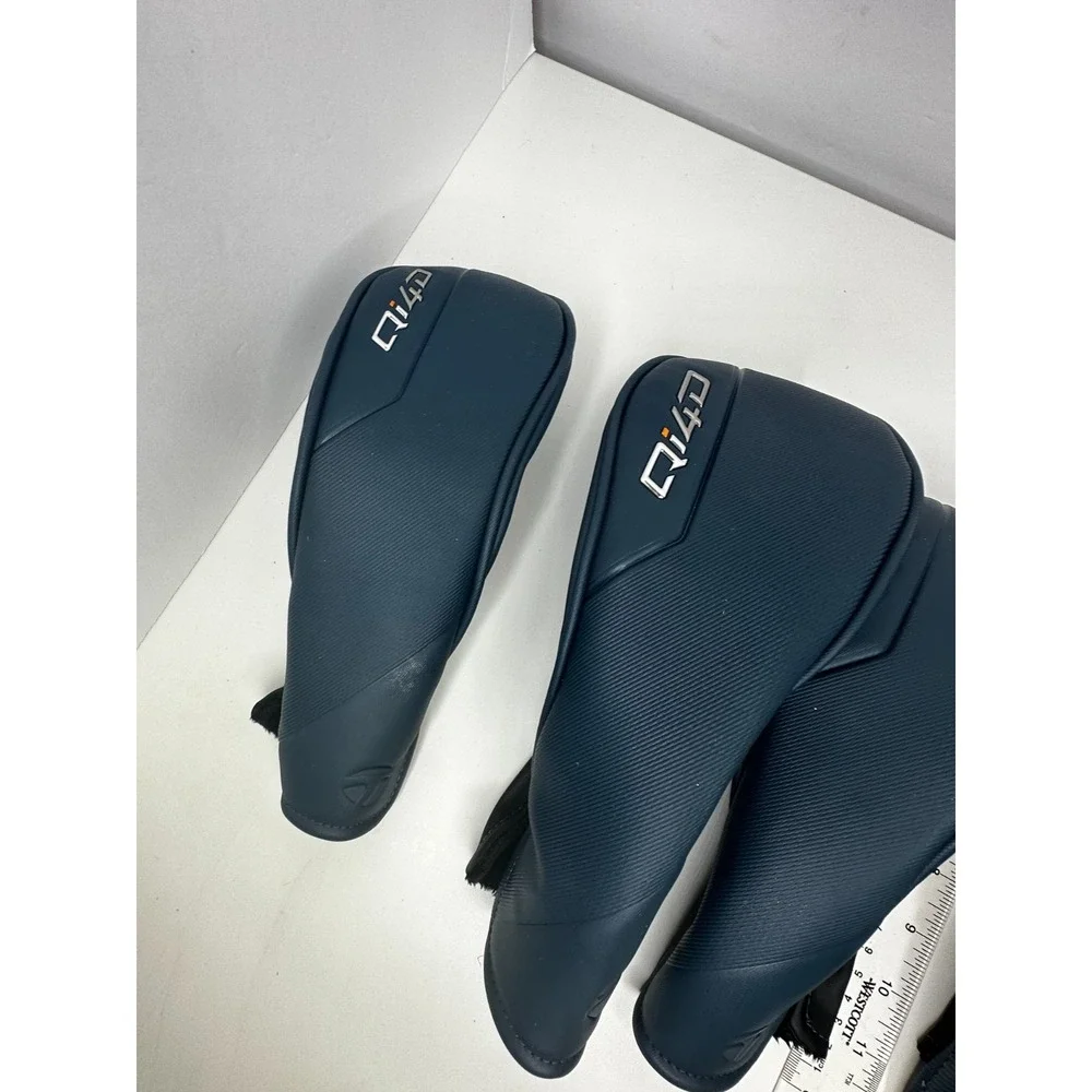 TaylorMade Qi4D Golf Headcovers Driver 3 4 Wood Set Blue Black NICE